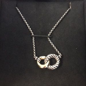 'Belmont' Curb Link Necklace with 18K Gold